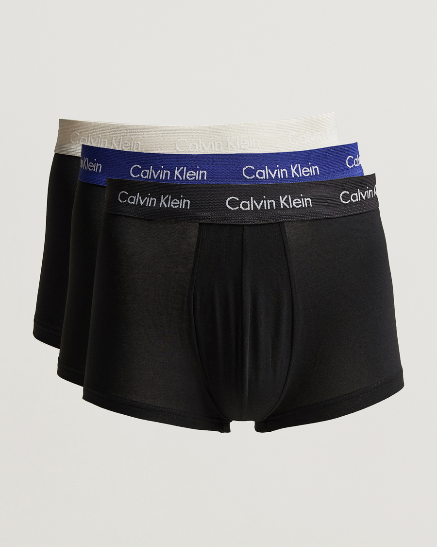 Mies |  | Calvin Klein | Cotton Stretch 3-Pack Low Rise Trunk Navy/Blue/Grey