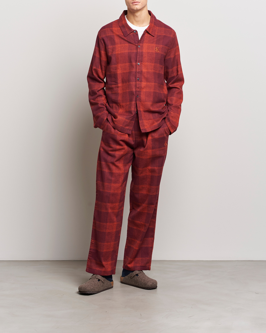Mies | Yöpuvut ja kylpytakit | Calvin Klein | Cotton Checked Pyjama Set Red