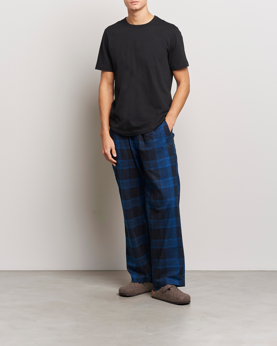 Mies | Yöpuvut ja kylpytakit | Calvin Klein | Flannel Pyjama Pants Black/Blue