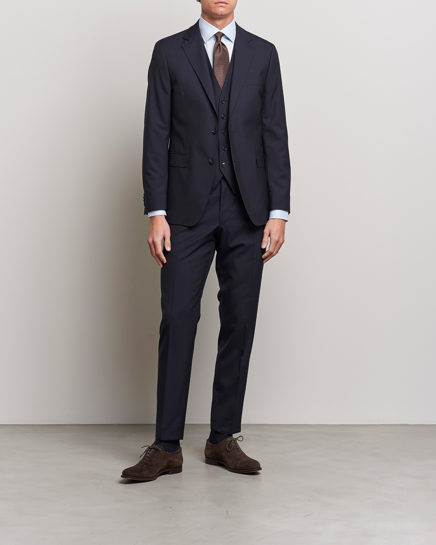 Mies | Pikkutakit | Oscar Jacobson | Carlo Wool Waistcoat Navy