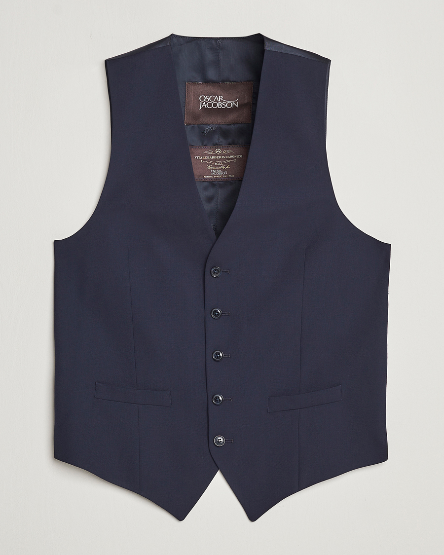 Mies | Pikkutakit | Oscar Jacobson | Carlo Wool Waistcoat Blue