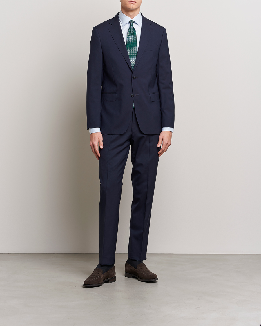 Mies | Housut | Oscar Jacobson | Diego Wool Trousers Blue