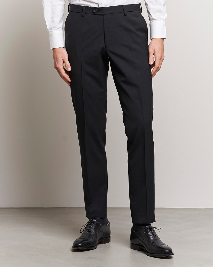 Mies | Puvut | Oscar Jacobson | Diego Wool Trousers Black