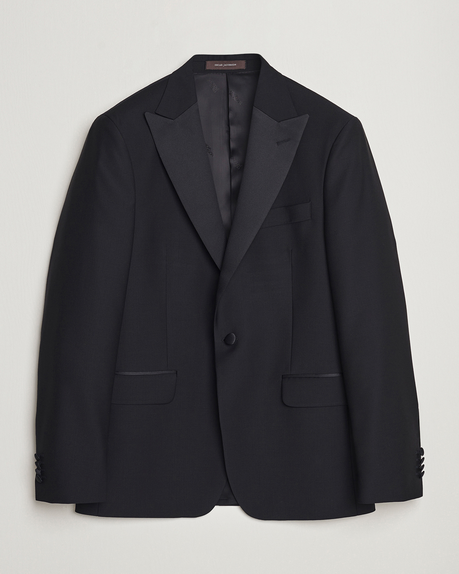 Mies | Pikkutakit | Oscar Jacobson | Frampton Wool Tuxedo Blazer Black