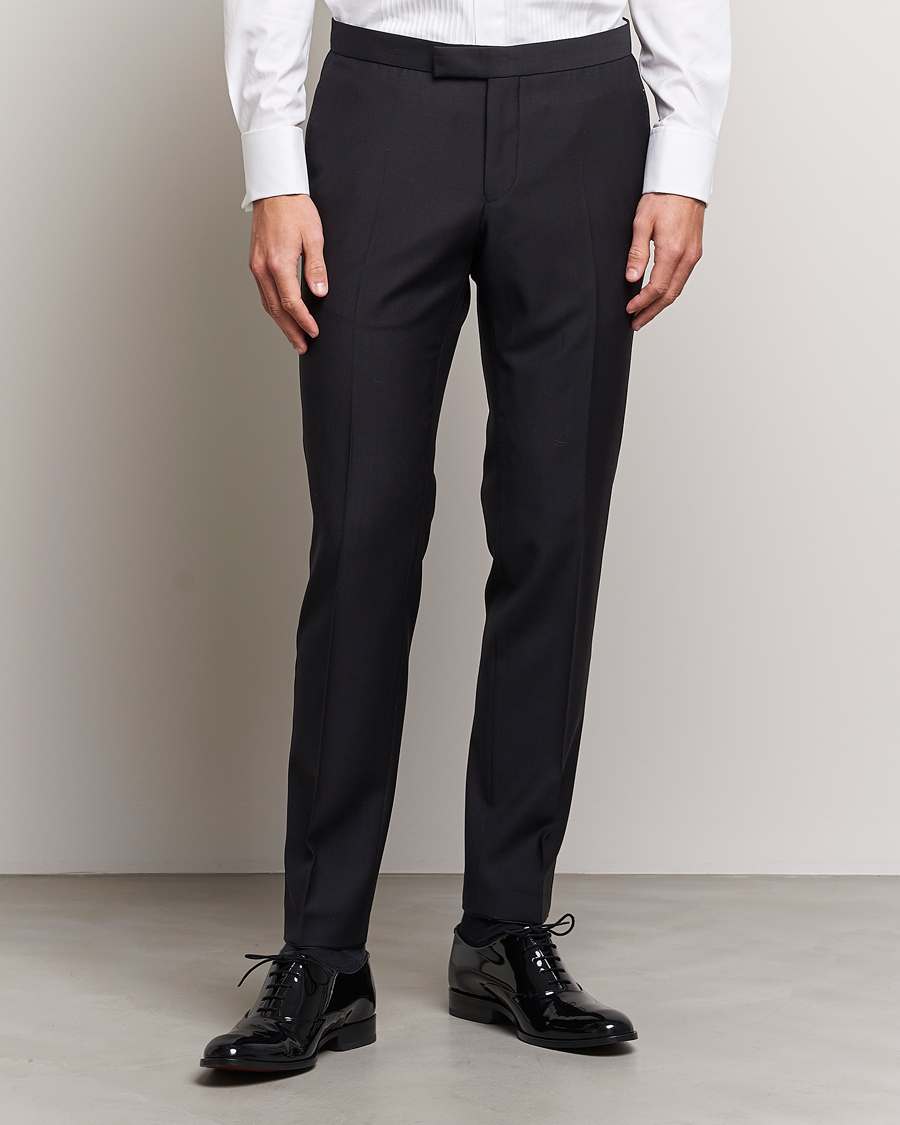 Mies | Housut | Oscar Jacobson | Duke Wool Trousers Black