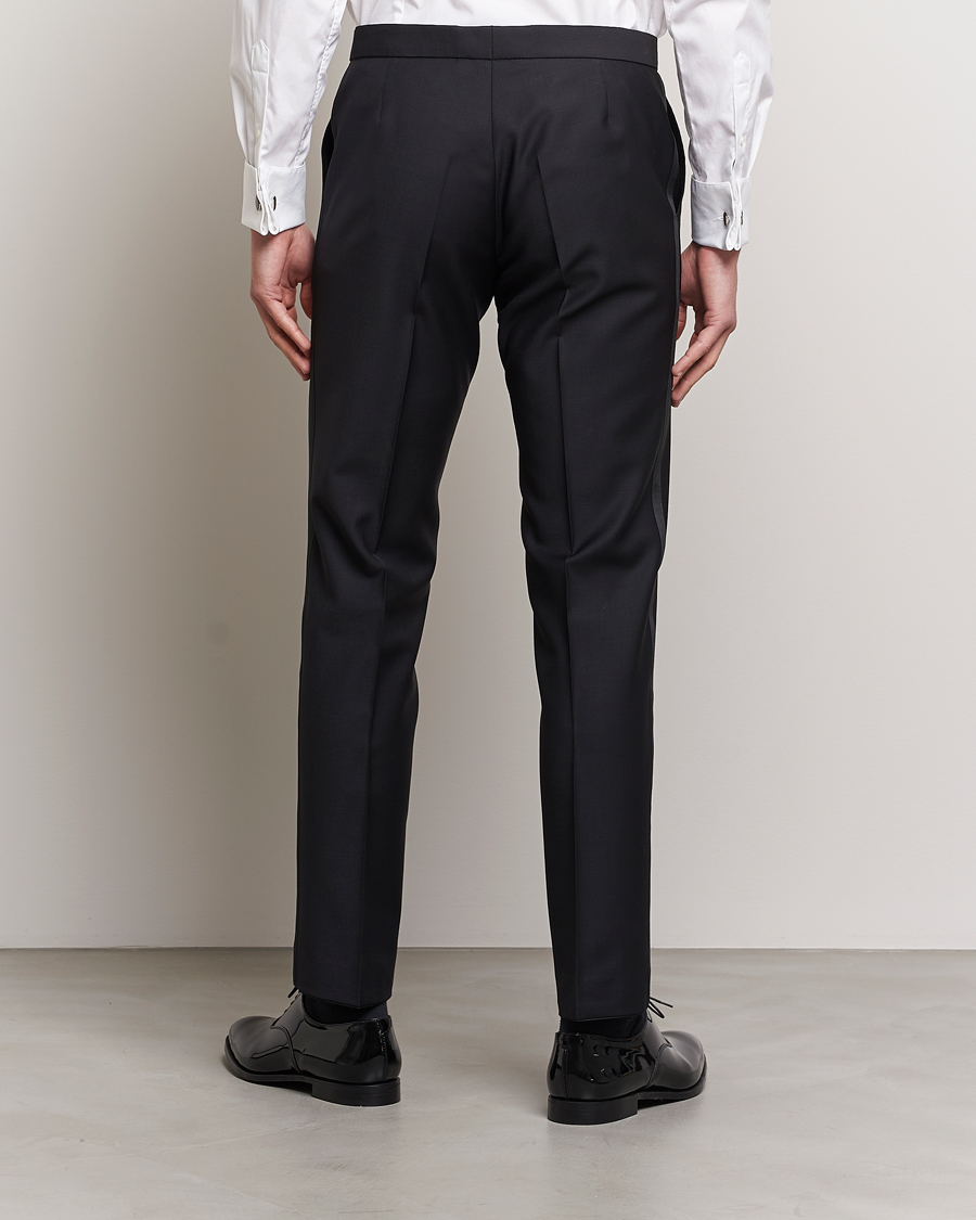 Mies | Housut | Oscar Jacobson | Devon Wool Tuxedo Trousers Black