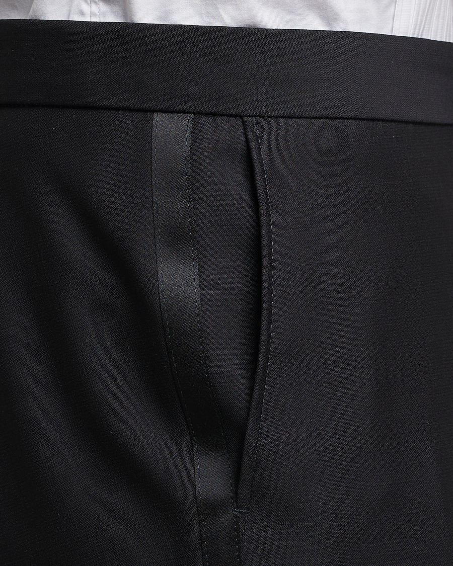 Mies | Housut | Oscar Jacobson | Devon Wool Tuxedo Trousers Black