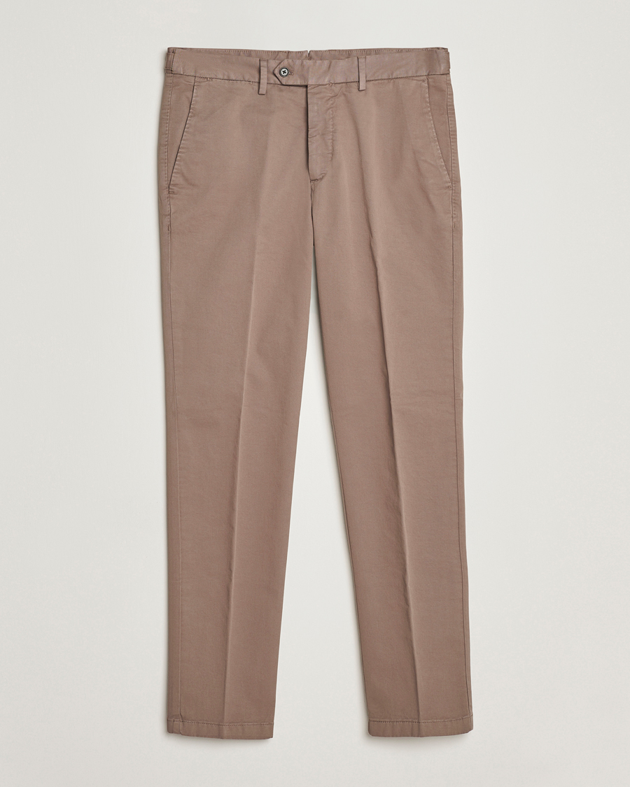 Mies | Chinot | Oscar Jacobson | Danwick Cotton Trousers Light Brown
