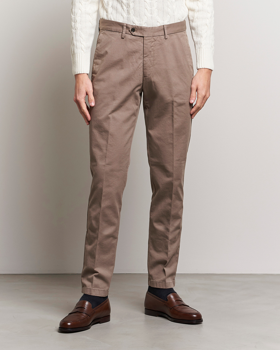 Mies |  | Oscar Jacobson | Danwick Cotton Trousers Light Brown