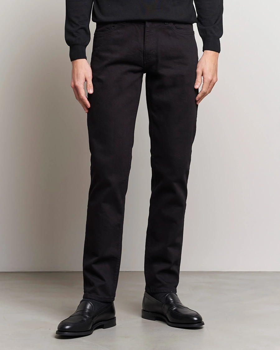 Mies | Mustat farkut | Oscar Jacobson | Albert Cotton Stretch Jeans Black