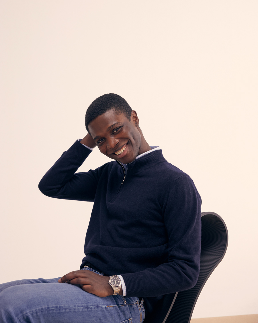 Mies | Puserot | Oscar Jacobson | Patton Wool Half-Zip Navy