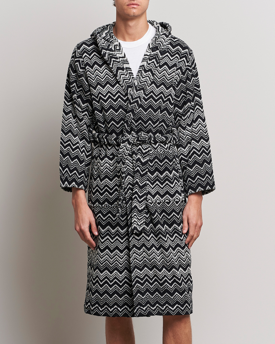 Mies | Yöpuvut ja kylpytakit | Missoni Home | Keith Bathrobe Grey/Black