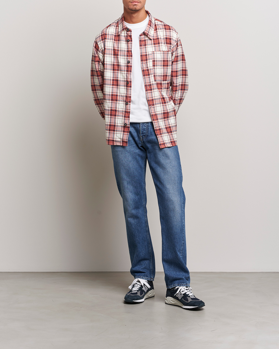 Mies | Kauluspaidat | A.P.C. | Graham Checked Overshirt Ecru/Red