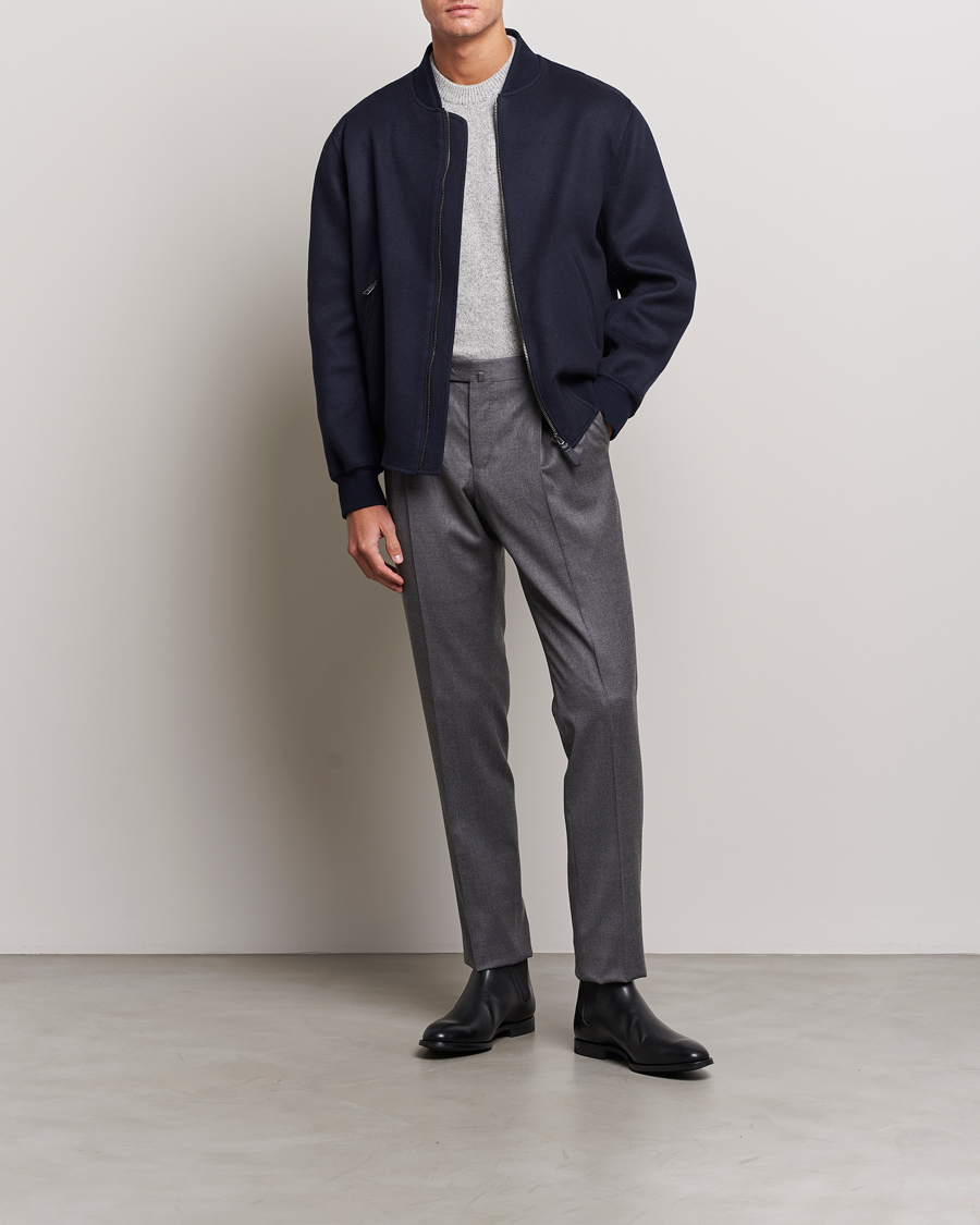 Mies | Takit | Brioni | Cashmere Blend Bomber Jacket Navy