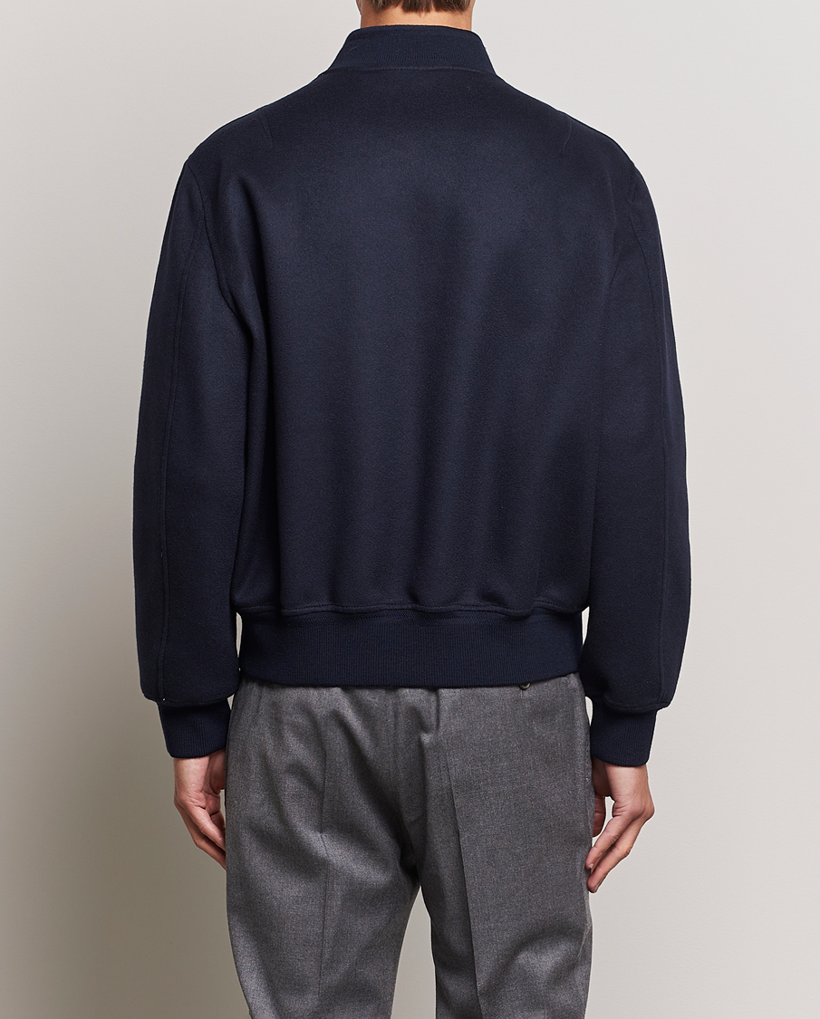 Mies | Takit | Brioni | Cashmere Blend Bomber Jacket Navy