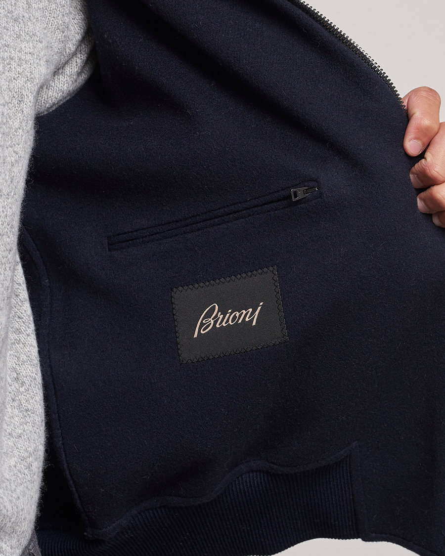 Mies | Takit | Brioni | Cashmere Blend Bomber Jacket Navy