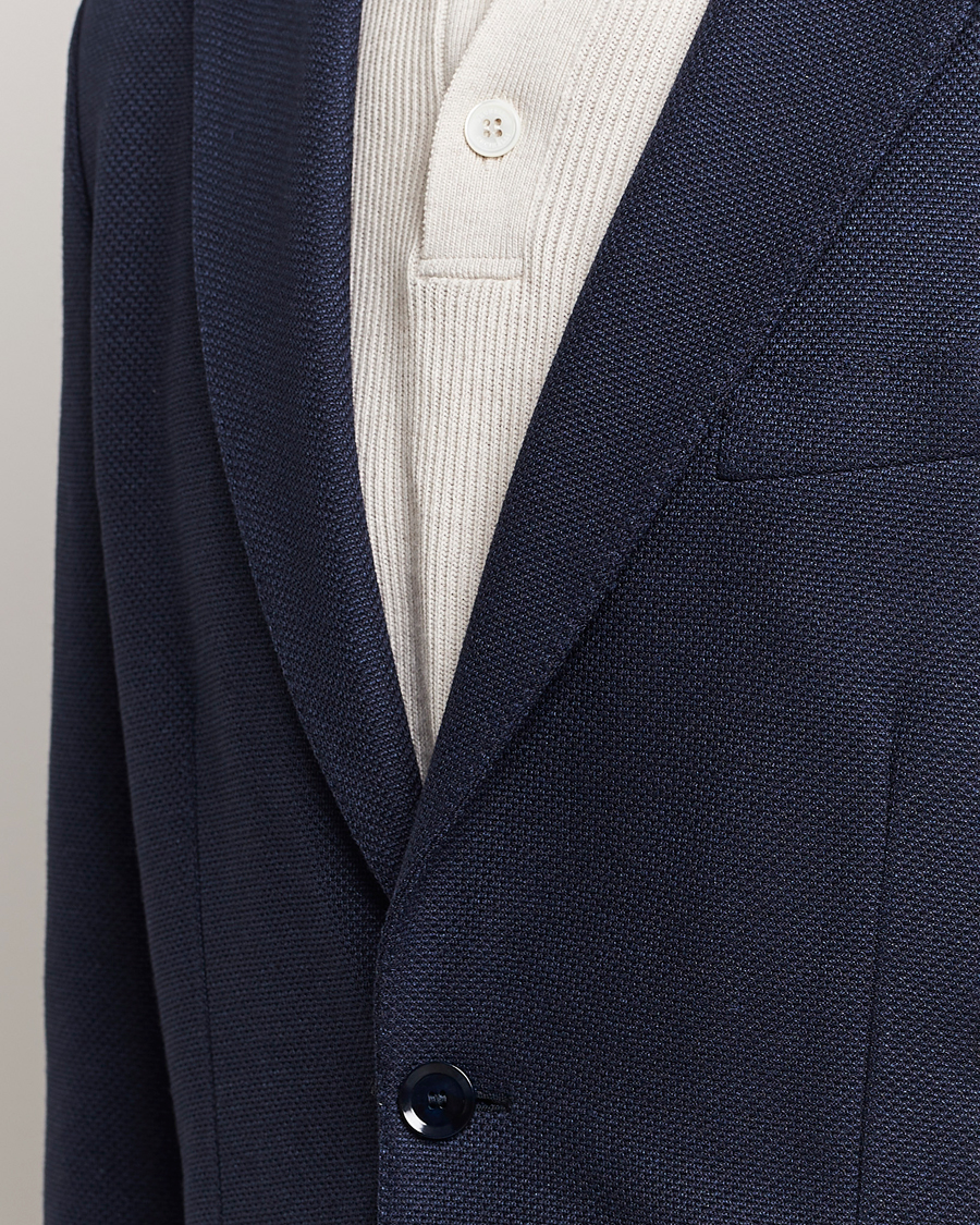 Mies | Pikkutakit | Brioni | Wool/Silk Jacquard Jersey Blazer Navy