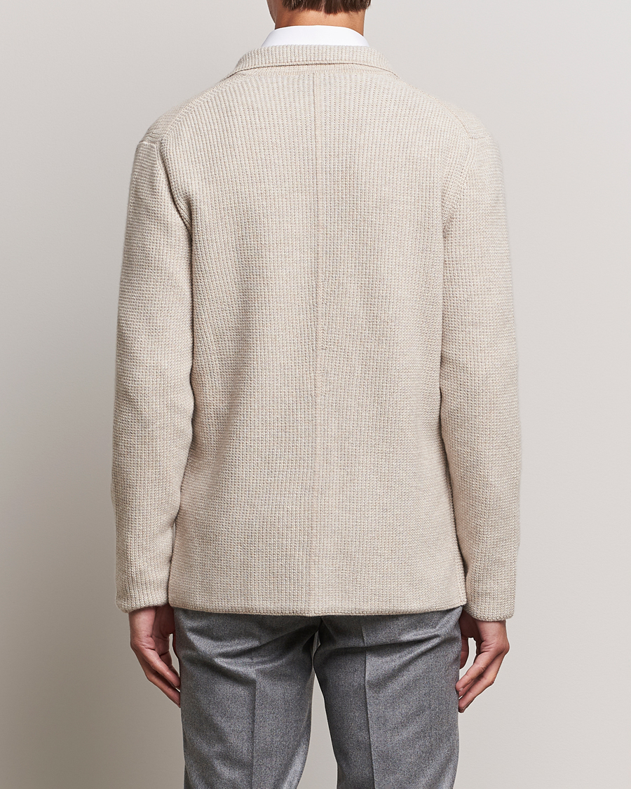 Mies | Puserot | Brioni | Cashmere Jacquard Cardigan Beige