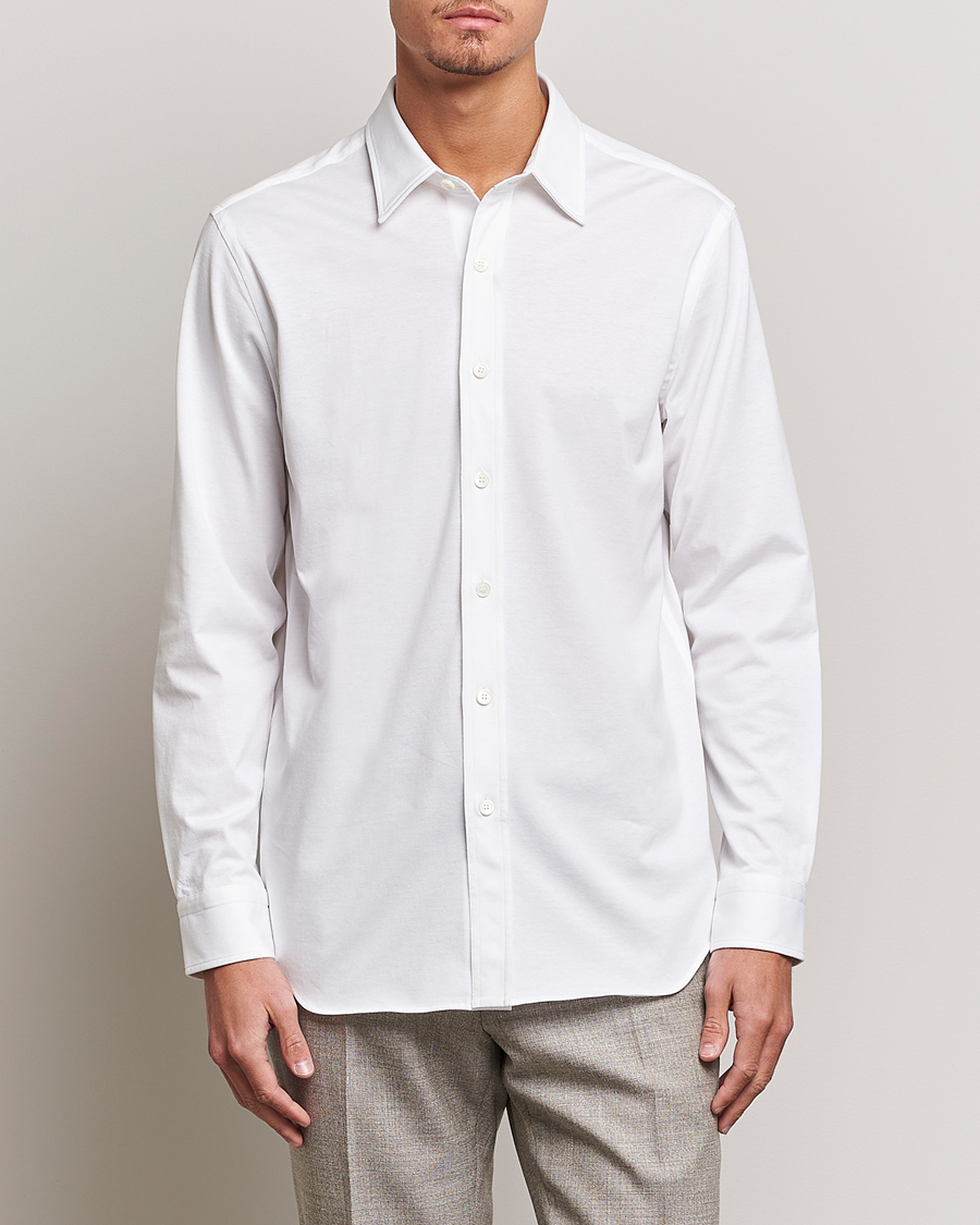 Mies | Uutuudet | Brioni | Soft Cotton Jersey Shirt White