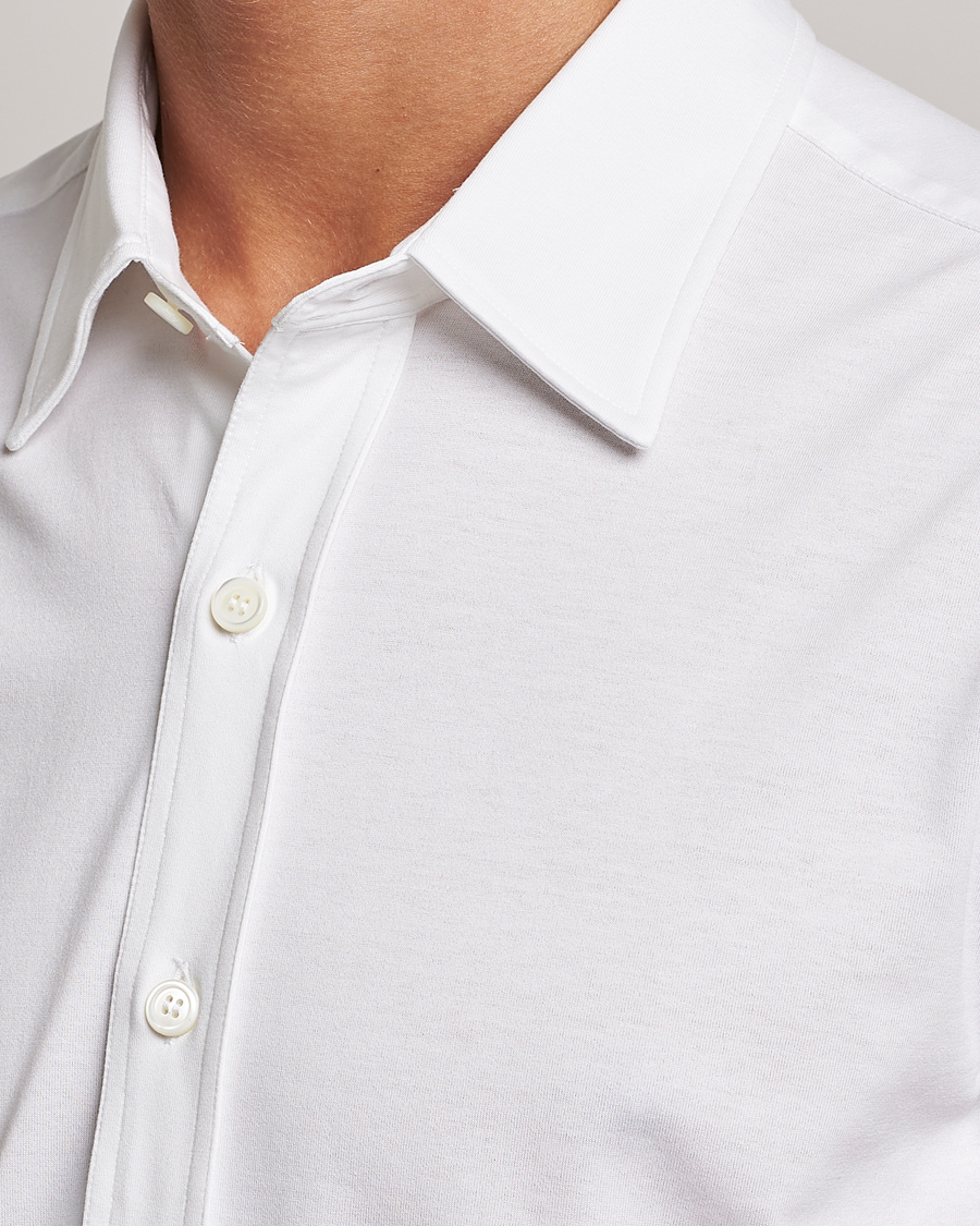Mies | Kauluspaidat | Brioni | Soft Cotton Jersey Shirt White