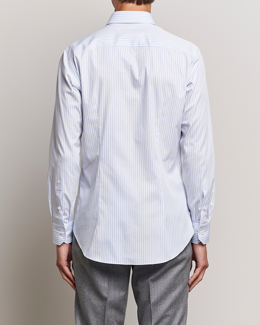 Mies | Kauluspaidat | Brioni | Slim Fit Striped Dress Shirt Light Blue