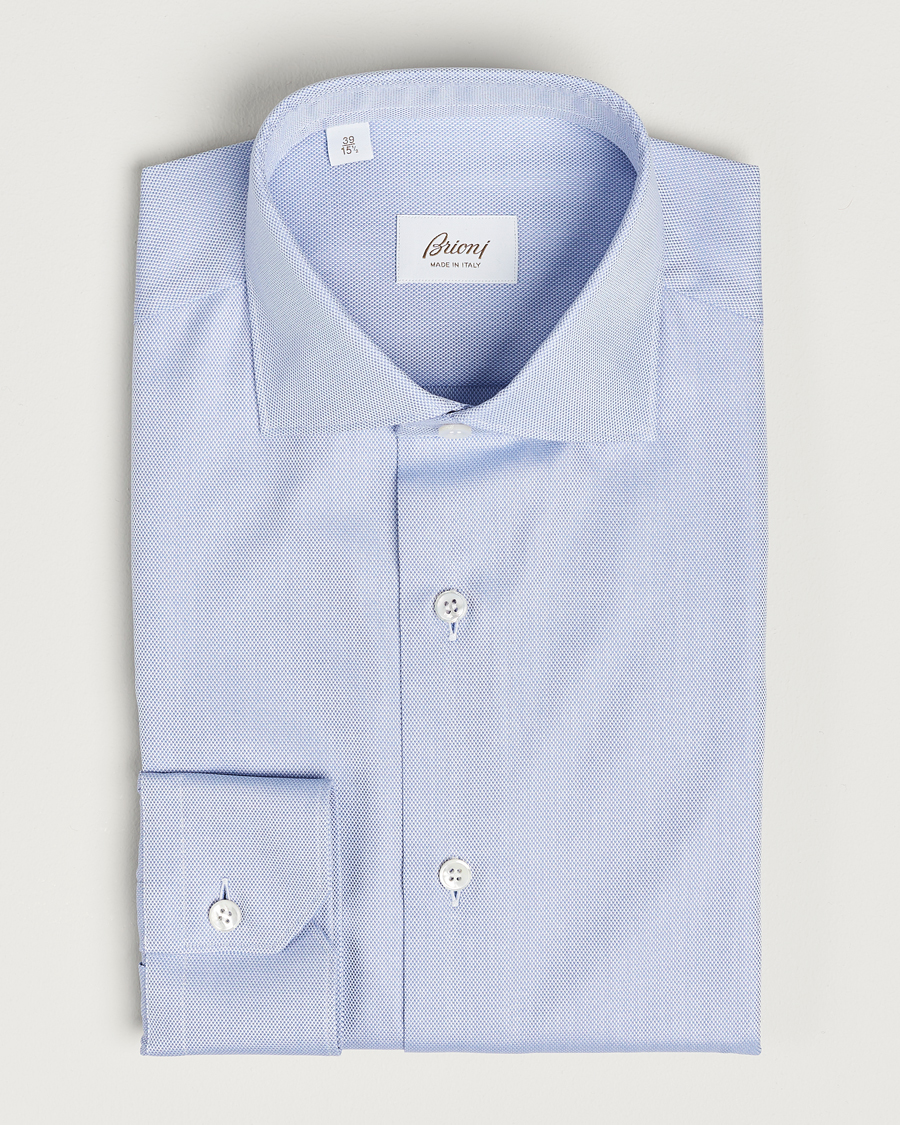 Mies | Kauluspaidat | Brioni | Slim Fit Royal Oxford Dress Shirt Light Blue