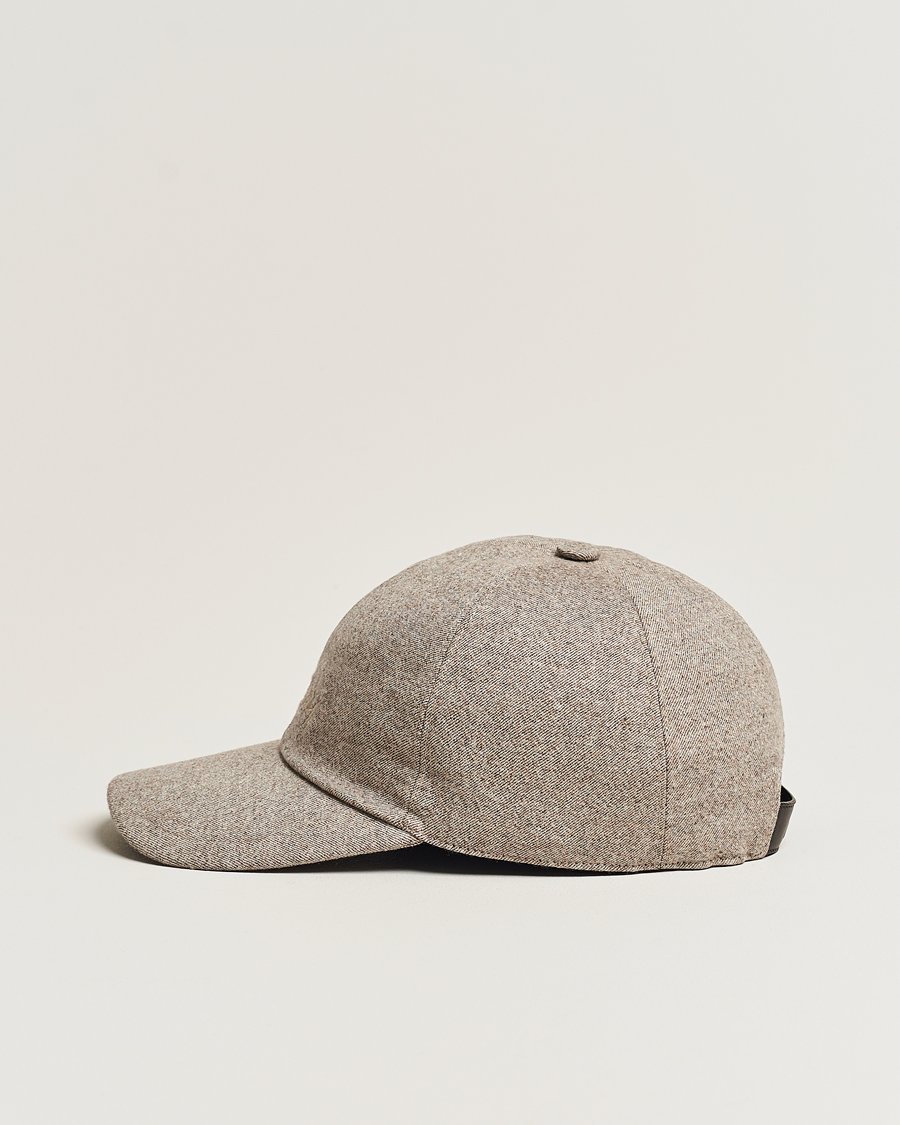 Mies | Brioni Soft Flannel Baseball Cap Beige Melange | Brioni | Soft Flannel Baseball Cap Beige Melange
