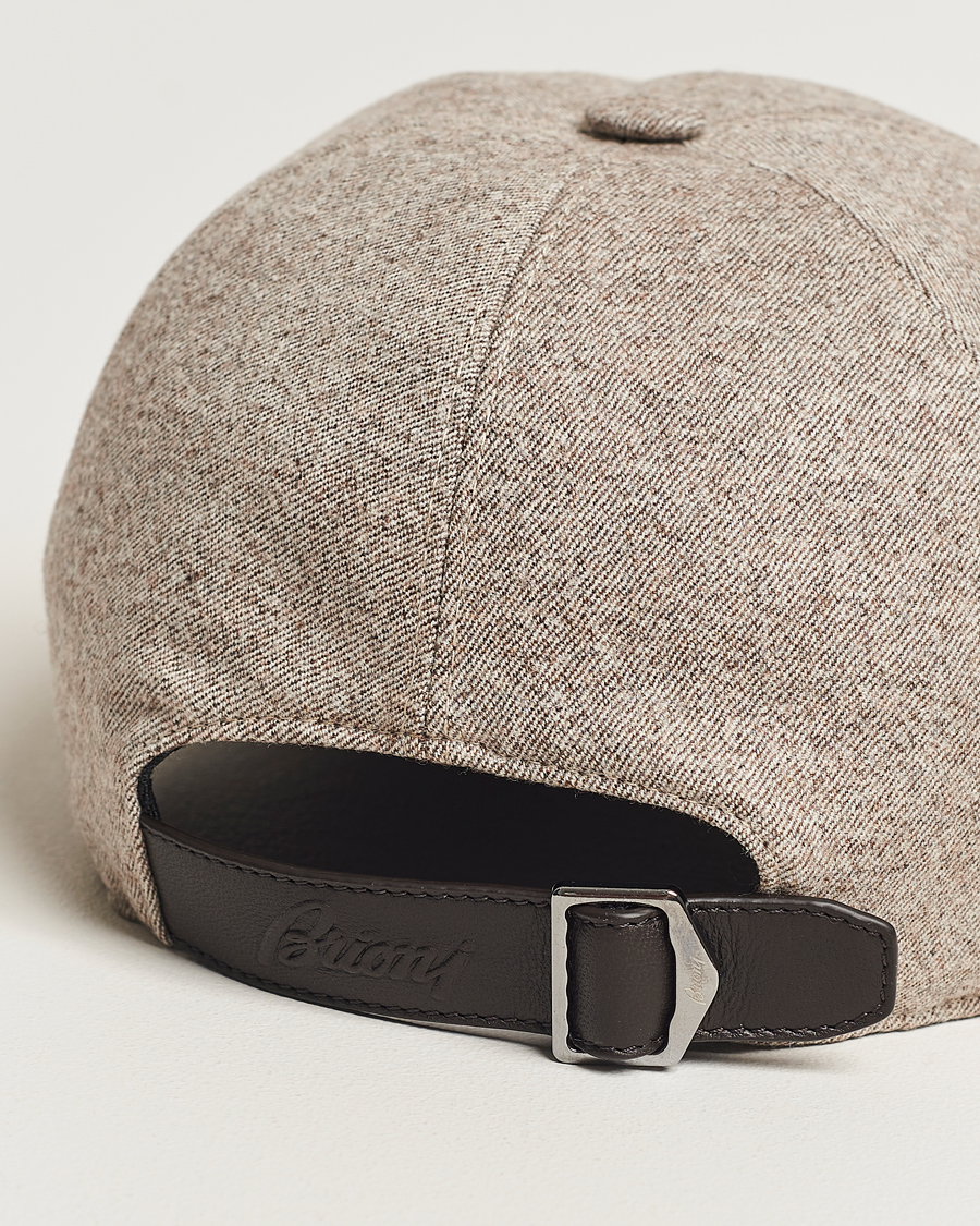 Mies | Brioni Soft Flannel Baseball Cap Beige Melange | Brioni | Soft Flannel Baseball Cap Beige Melange