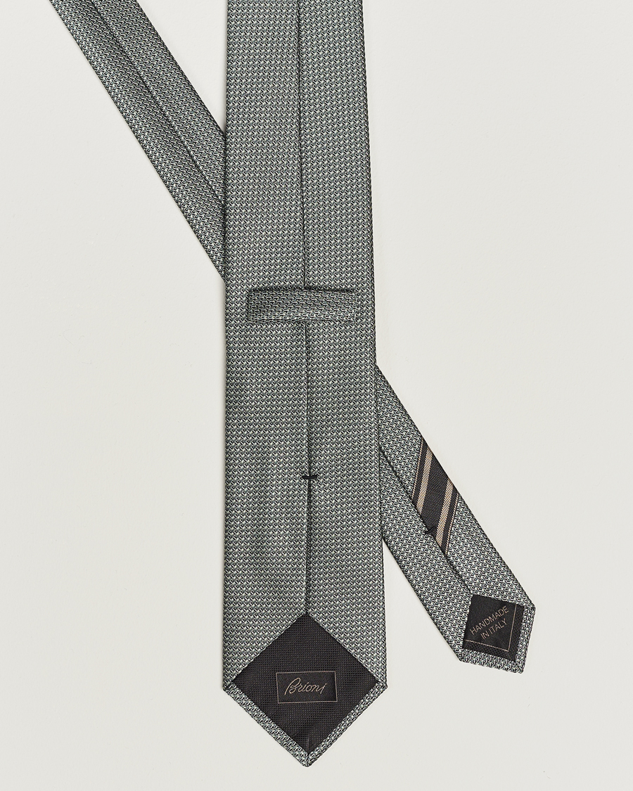 Mies | Brioni Jacquard Silk Tie Sage | Brioni | Jacquard Silk Tie Sage