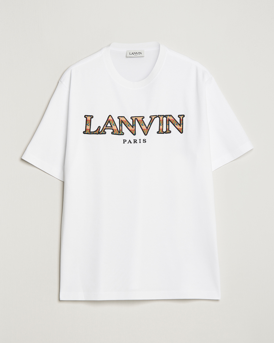 Mies |  | Lanvin | Curb Logo T-Shirt Optic White