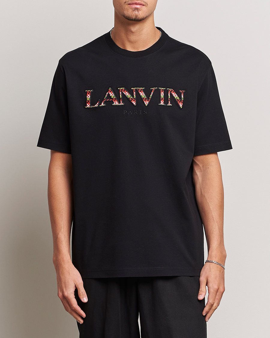 Mies |  | Lanvin | Curb Logo T-Shirt Black