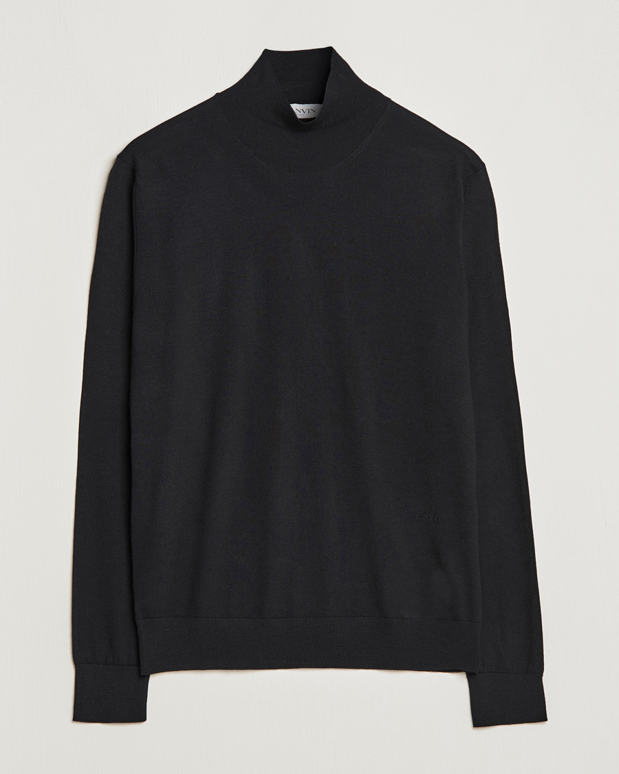 Mies | Puserot | Lanvin | Wool/Silk Rollneck Black