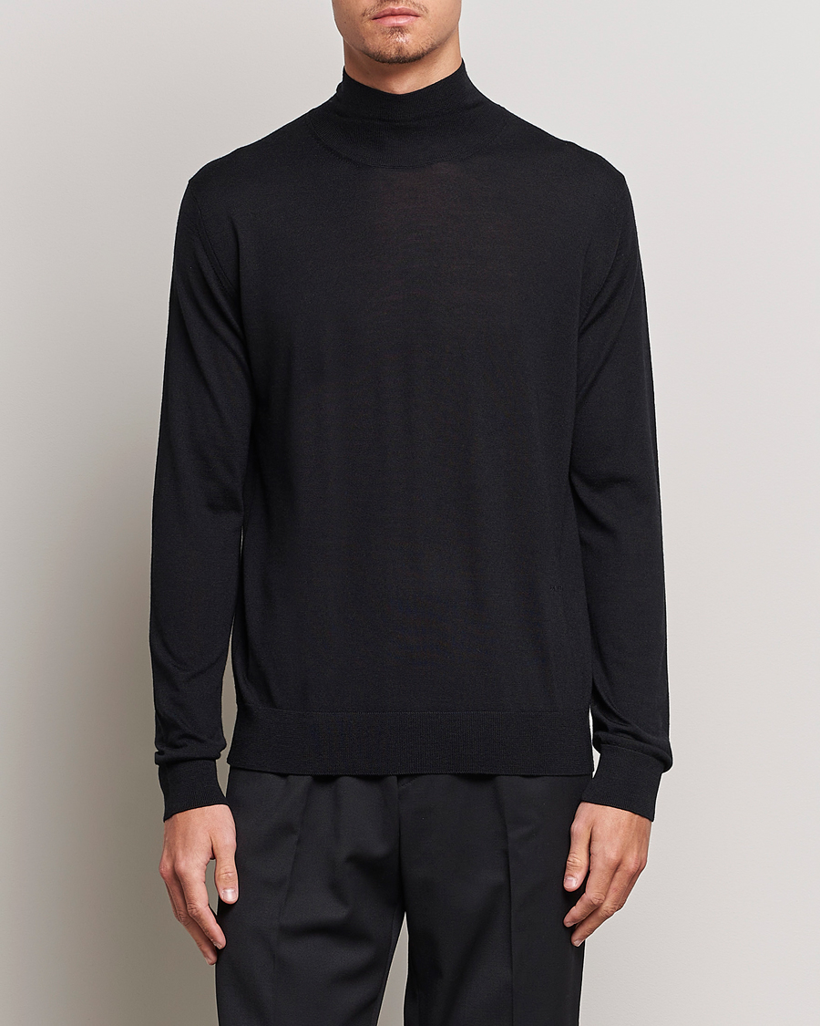 Mies | Puserot | Lanvin | Wool/Silk Rollneck Black