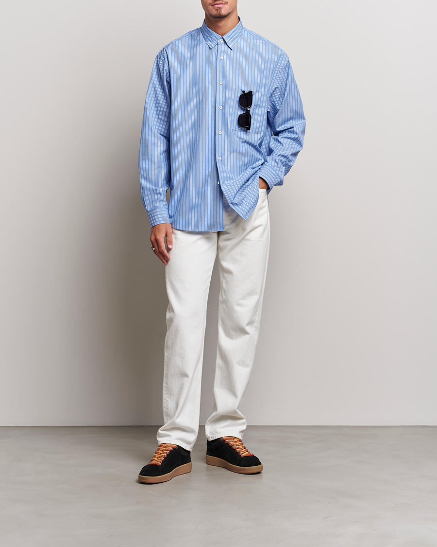 Mies | Kauluspaidat | Lanvin | Oversize Casual Shirt Blue/White