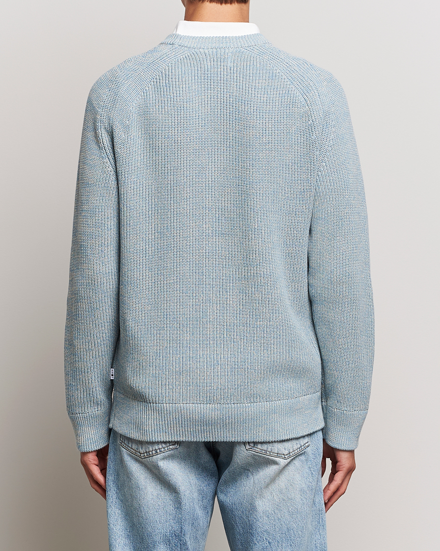 Mies | Puserot | NN07 | Jacobo Organic Cotton Knitted Sweater Ashley Blue Mel