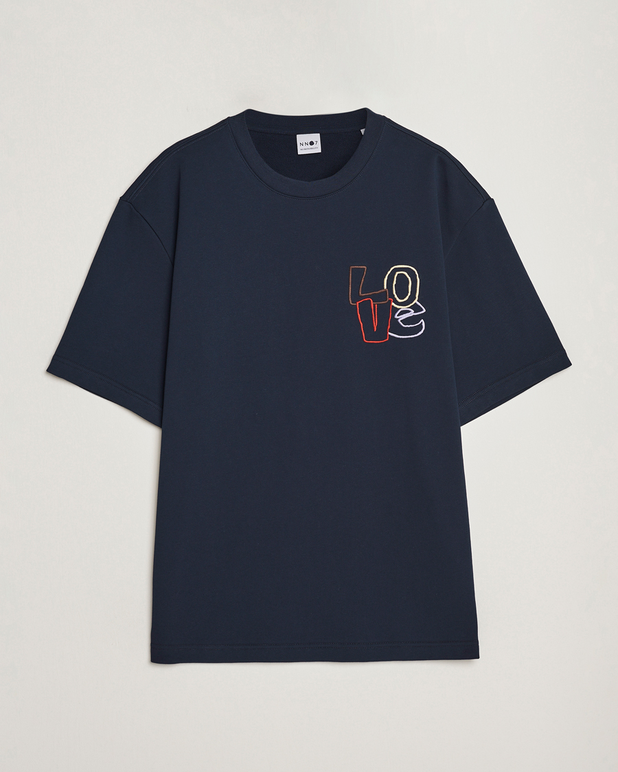 Mies | T-paidat | NN07 | Alan Heavy T-Shirt Navy