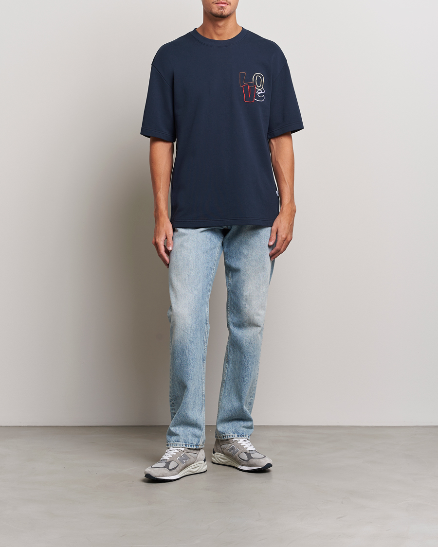 Mies | T-paidat | NN07 | Alan Heavy T-Shirt Navy