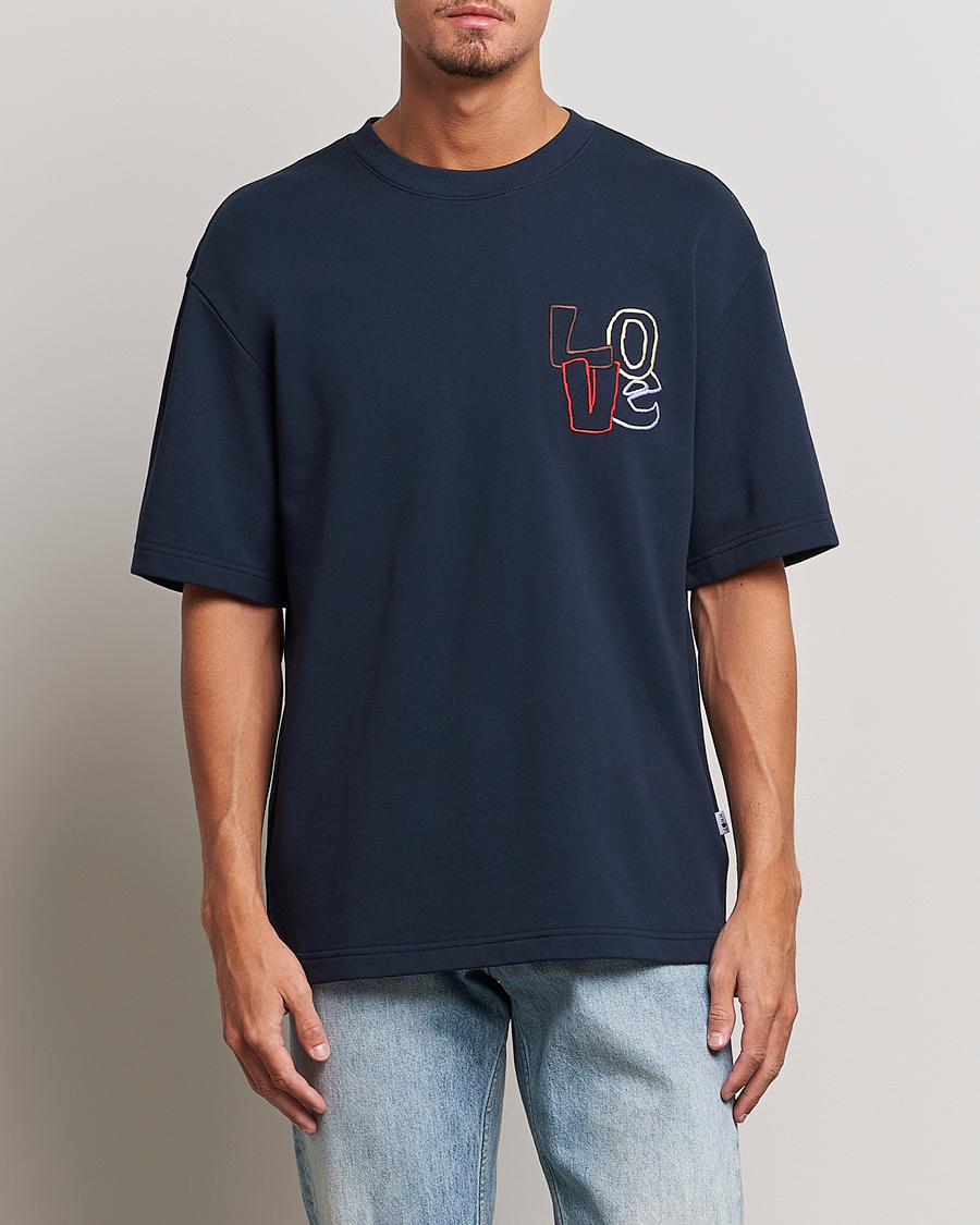Mies | T-paidat | NN07 | Alan Heavy T-Shirt Navy