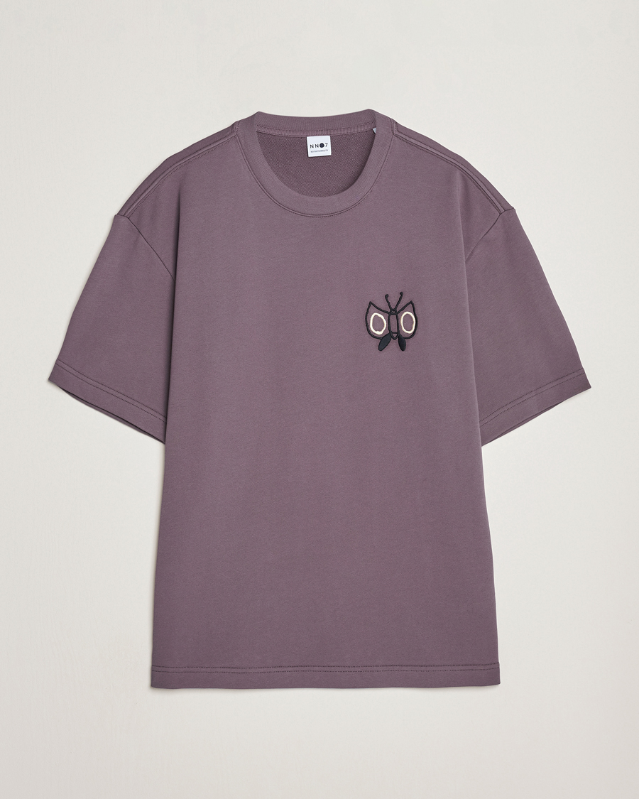Mies | T-paidat | NN07 | Alan Heavy T-Shirt Purple Brown