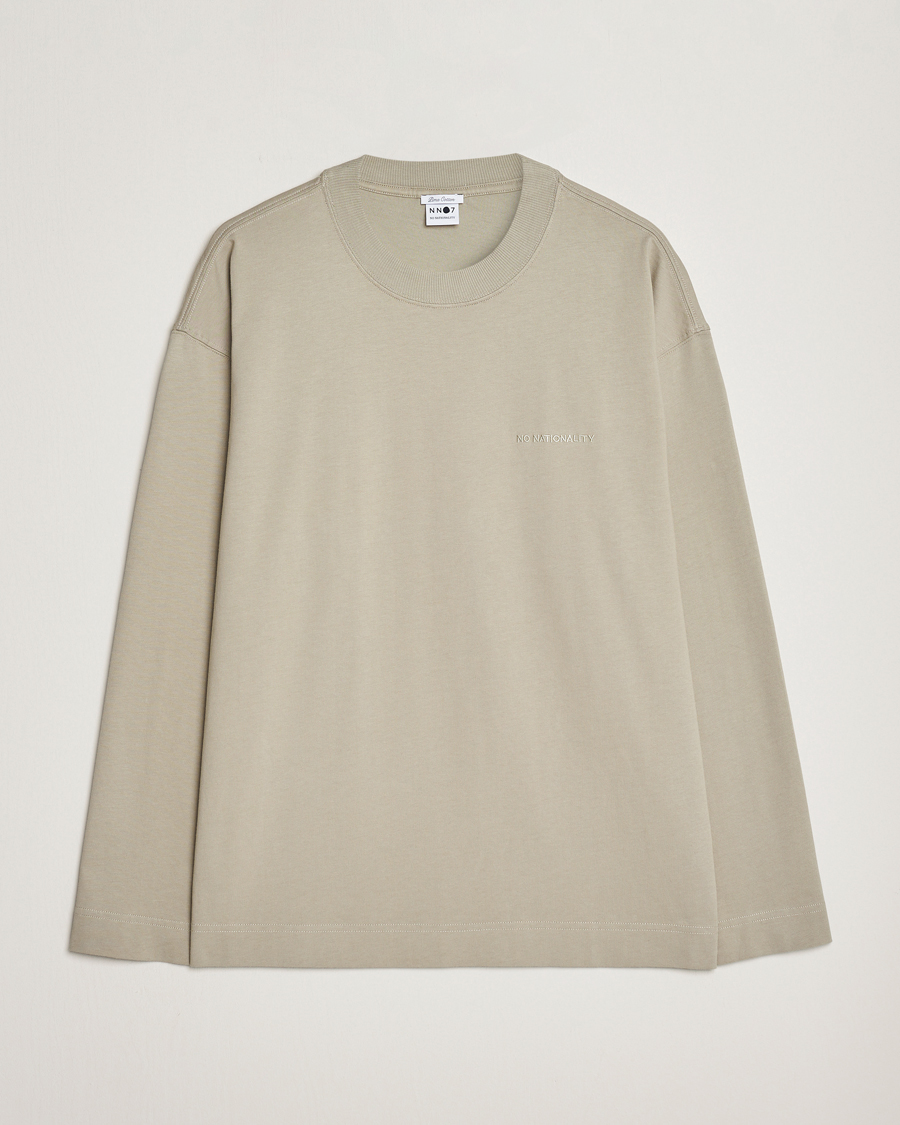 Mies | Pitkähihaiset t-paidat | NN07 | Benja Pima Cotton Long Sleeve T-Shirt London Fog