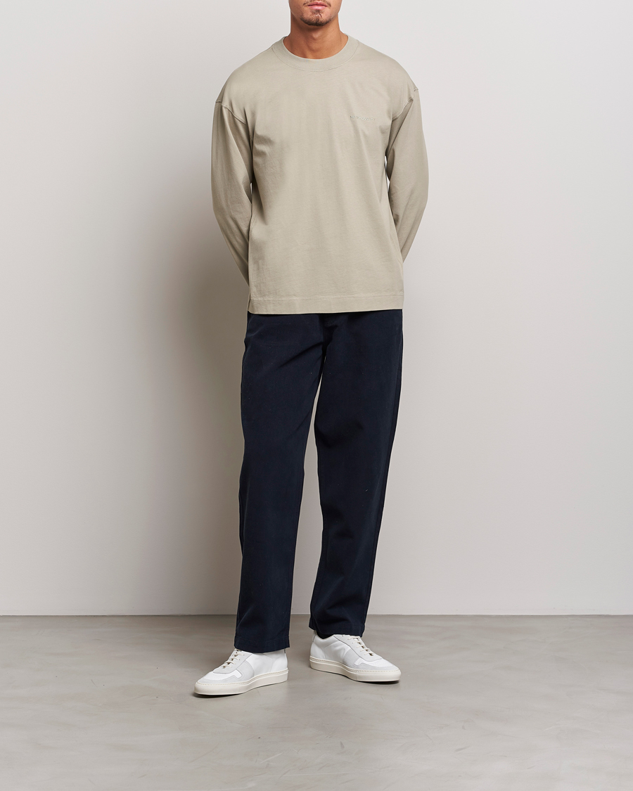 Mies | T-paidat | NN07 | Benja Pima Cotton Long Sleeve T-Shirt London Fog