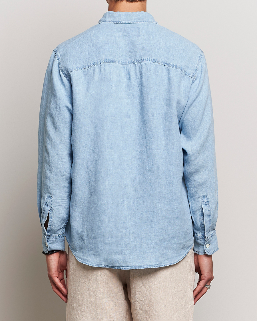 Mies | Kauluspaidat | NN07 | Quinn Linen Shirt Light Indigo