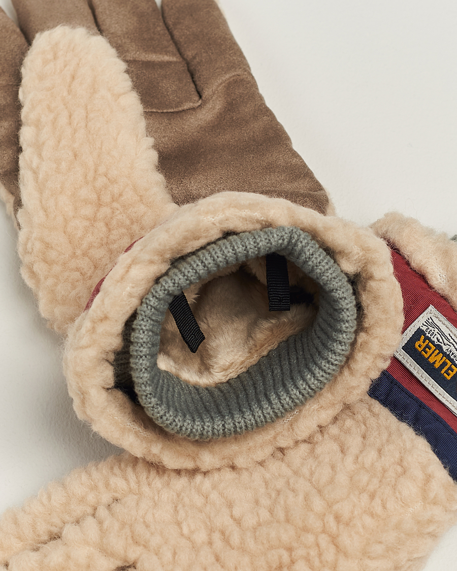 Mies | Elmer by Swany Sota Wool Teddy Gloves Beige/Wine | Elmer by Swany | Sota Wool Teddy Gloves Beige/Wine