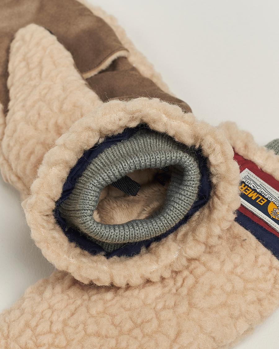 Mies | Elmer by Swany Miyo Wool Teddy Mittens Beige/Wine | Elmer by Swany | Miyo Wool Teddy Mittens Beige/Wine