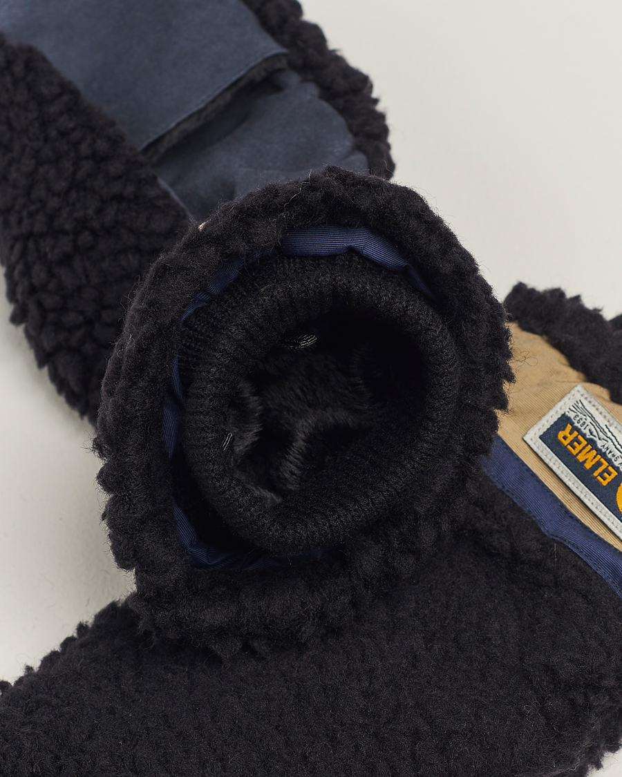 Mies | Elmer by Swany Miyo Wool Teddy Mittens Black | Elmer by Swany | Miyo Wool Teddy Mittens Black