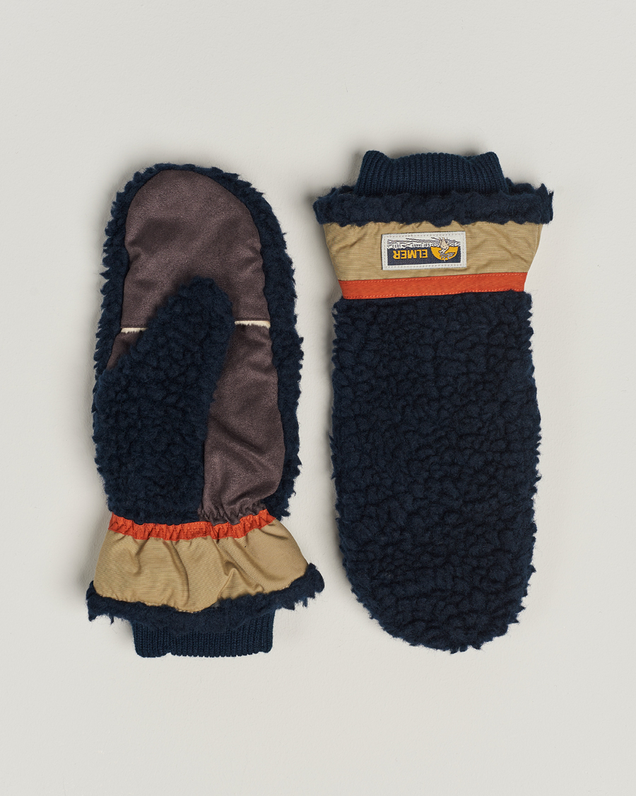 Mies | Elmer by Swany Miyo Wool Teddy Mittens Navy | Elmer by Swany | Miyo Wool Teddy Mittens Navy