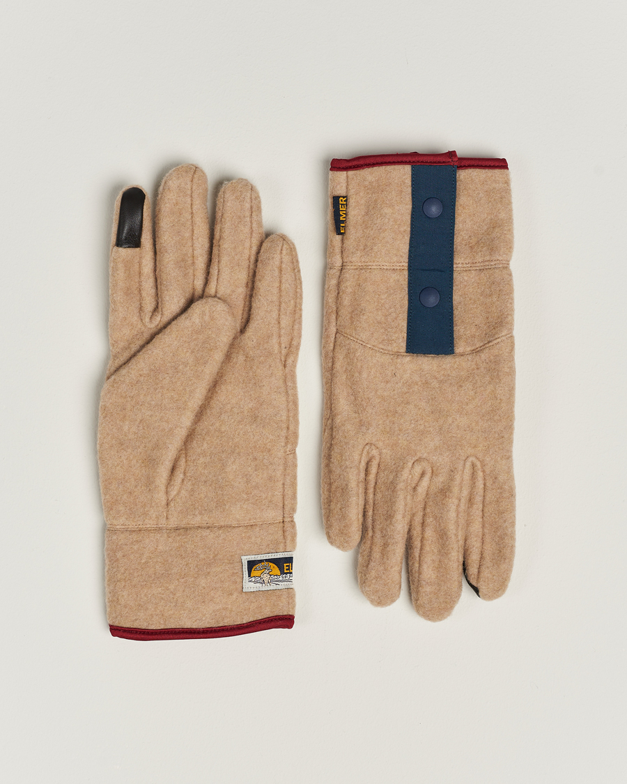 Mies | Elmer by Swany Recycled Wool Fleece Gloves Camel | Elmer by Swany | Recycled Wool Fleece Gloves Camel