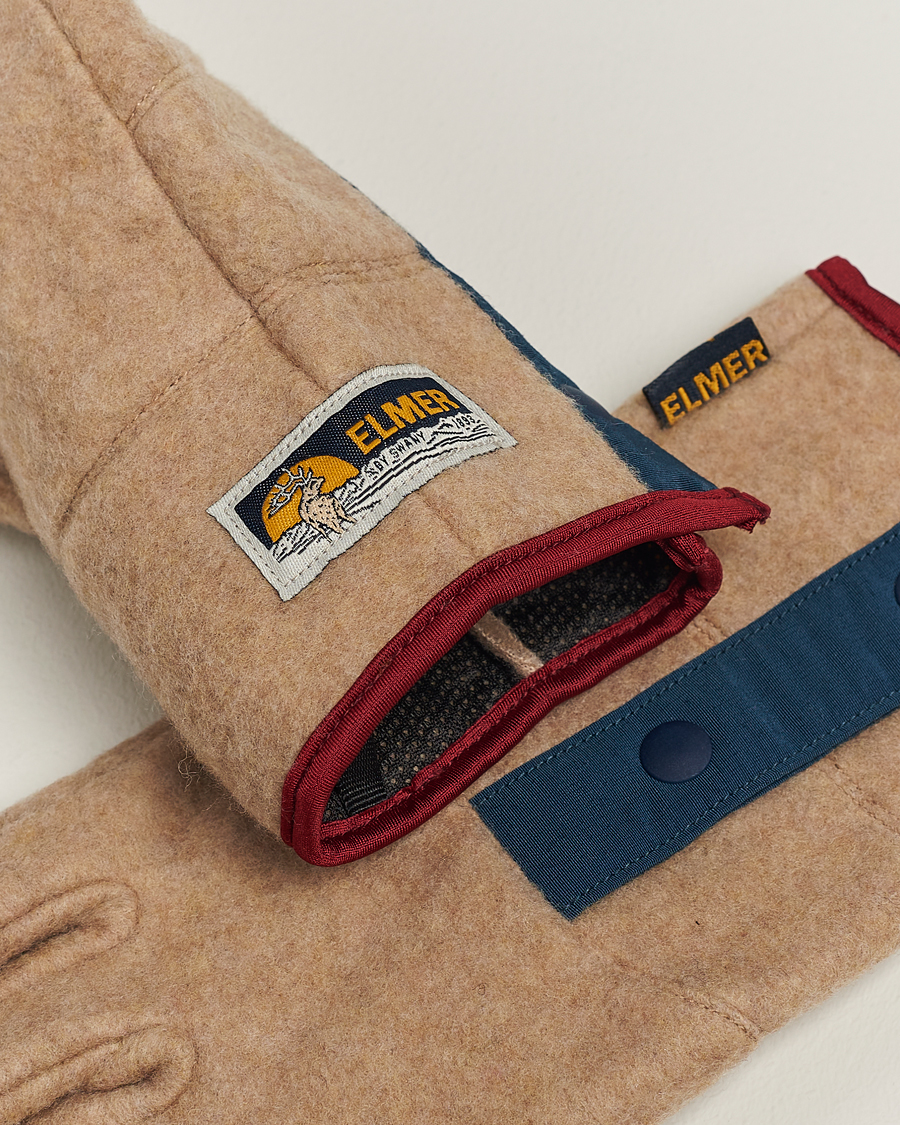 Mies | Elmer by Swany Recycled Wool Fleece Gloves Camel | Elmer by Swany | Recycled Wool Fleece Gloves Camel