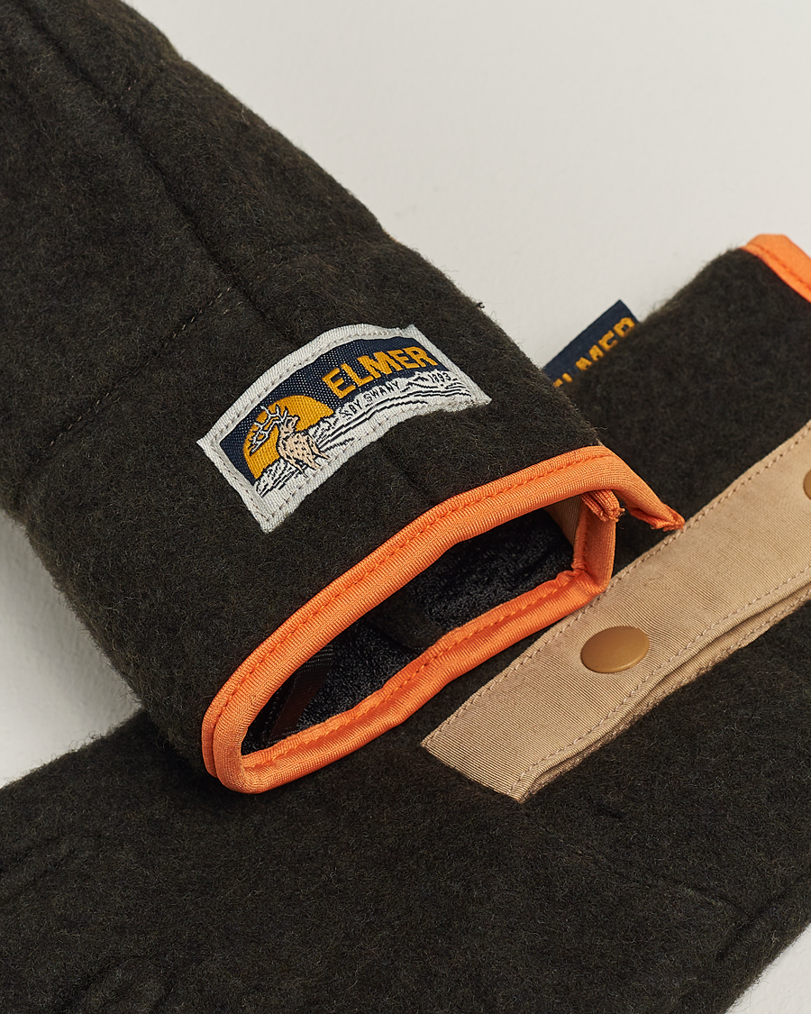 Mies | Elmer by Swany Recycled Wool Fleece Gloves Dark Brown | Elmer by Swany | Recycled Wool Fleece Gloves Dark Brown