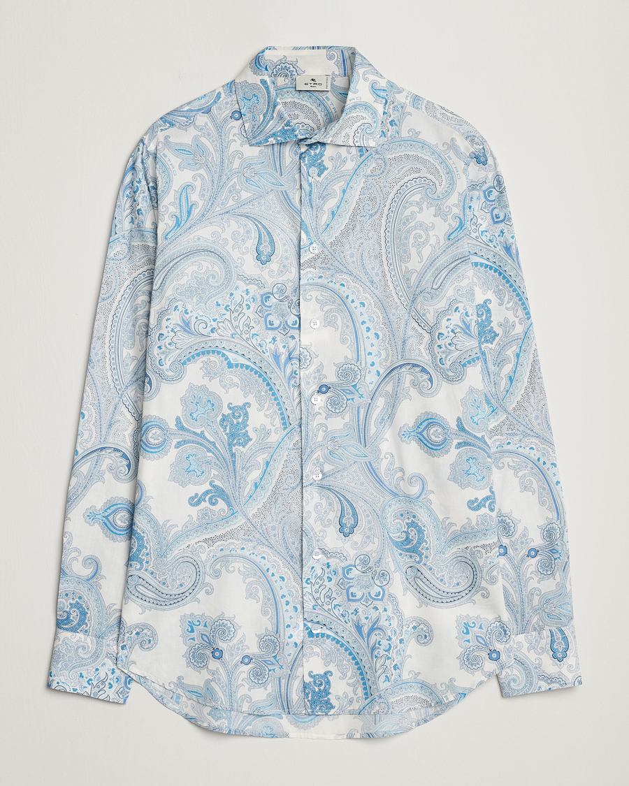 Mies | Kauluspaidat | Etro | Slim Fit Paisley Shirt Azzurro